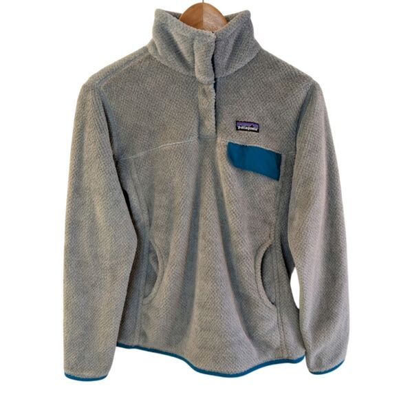 Patagonia Re-Tool Snap T Fleece Grey Teal Medium - Picture 1 of 8